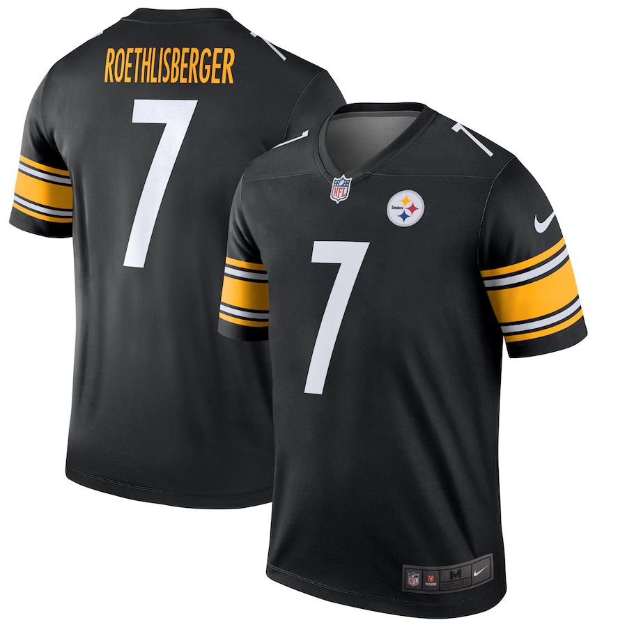 Men Pittsburgh Steelers #7 Ben Roethlisberger Nike Black Legend NFL Jersey->pittsburgh steelers->NFL Jersey